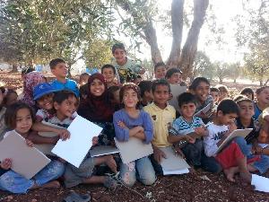 Thanks to Save the Children and Ghaida Hussein these kids have the opportunity to go to school!